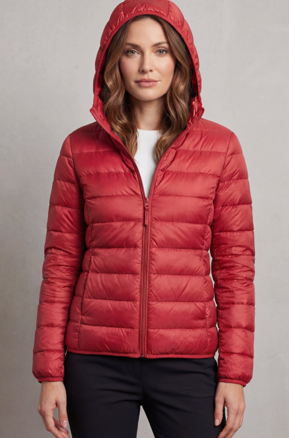 Women's Lightweight Packable Hooded Puffer Jacket