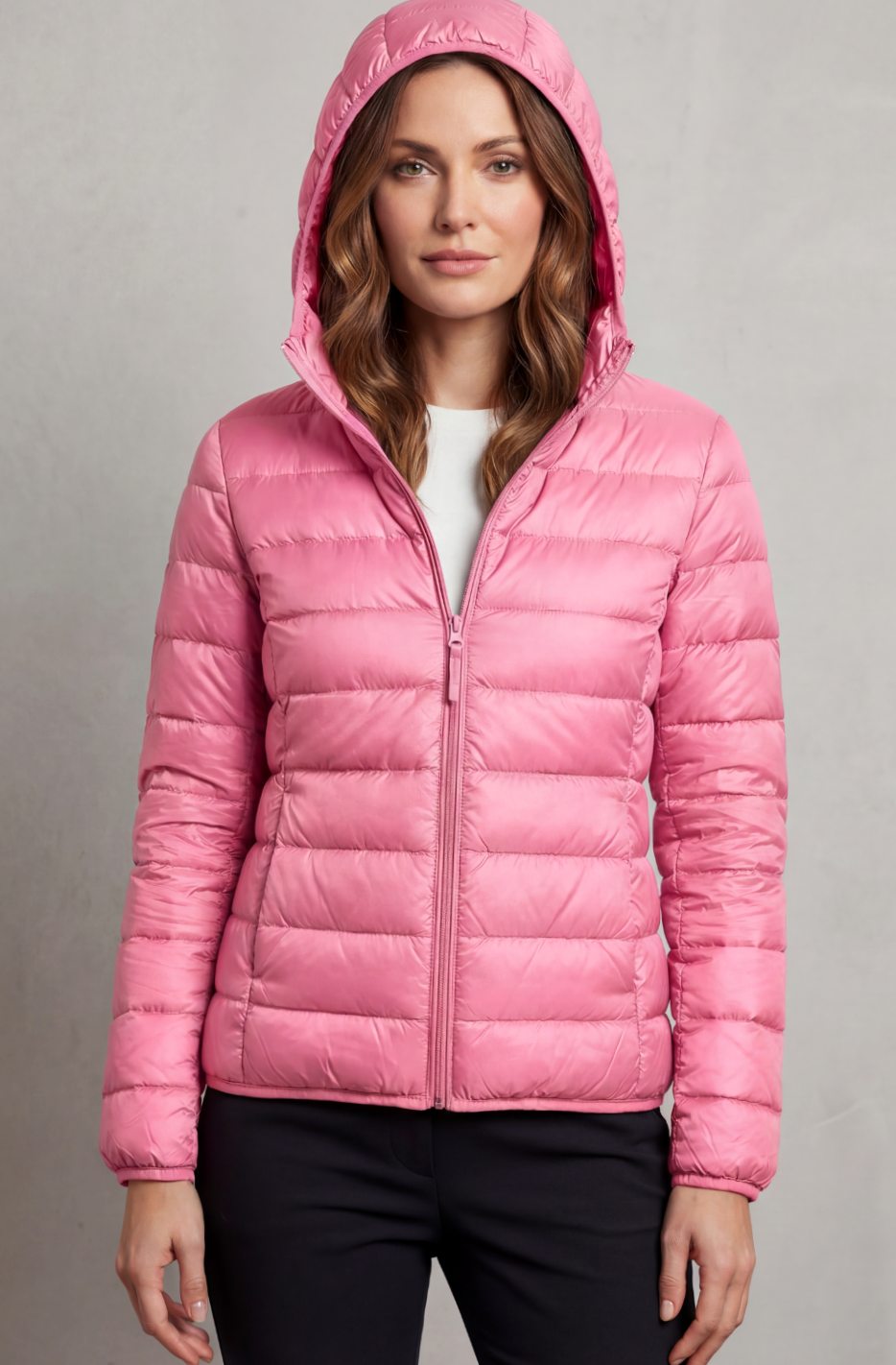 Women's Lightweight Packable Hooded Puffer Jacket