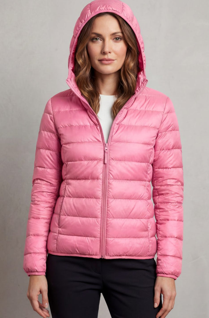 Women's Lightweight Packable Hooded Puffer Jacket