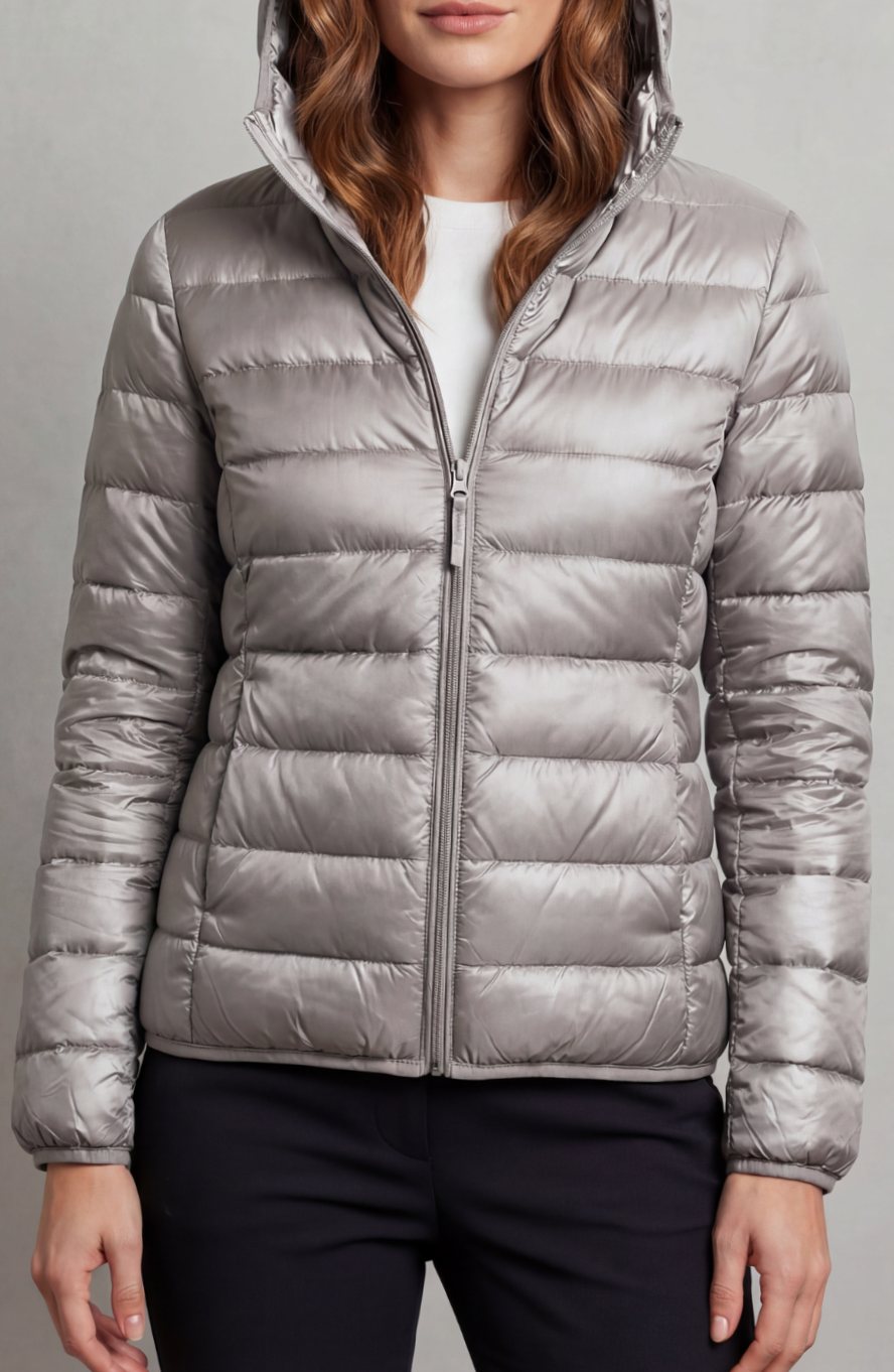 Women's Lightweight Packable Hooded Puffer Jacket