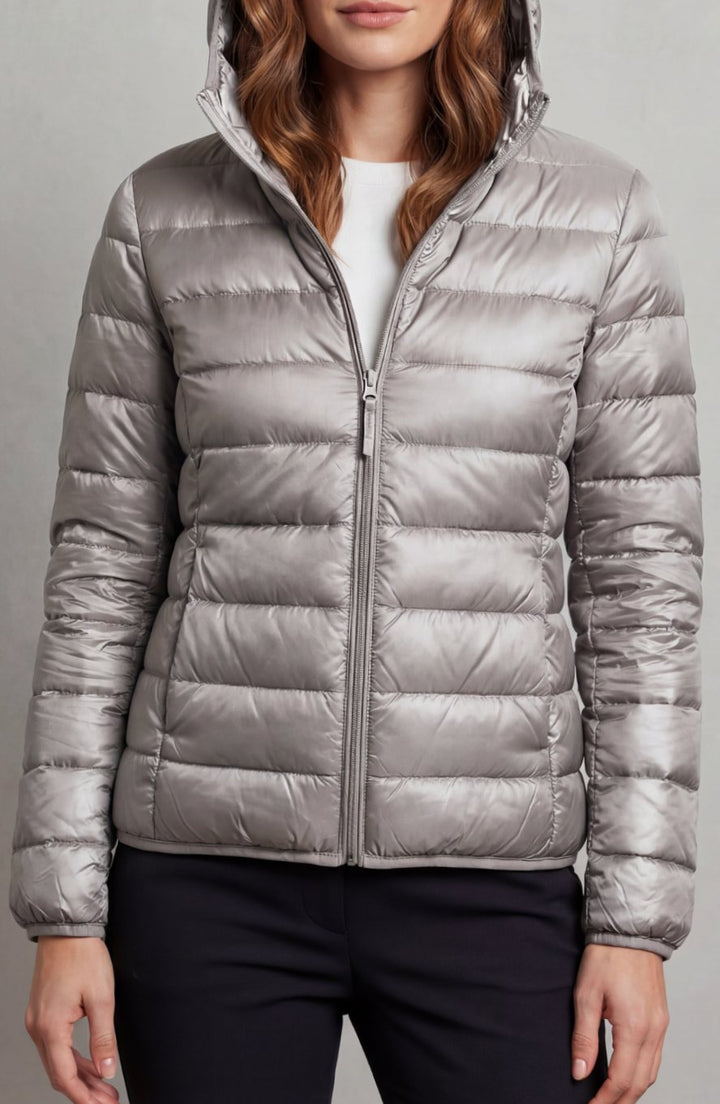 Women's Lightweight Packable Hooded Puffer Jacket
