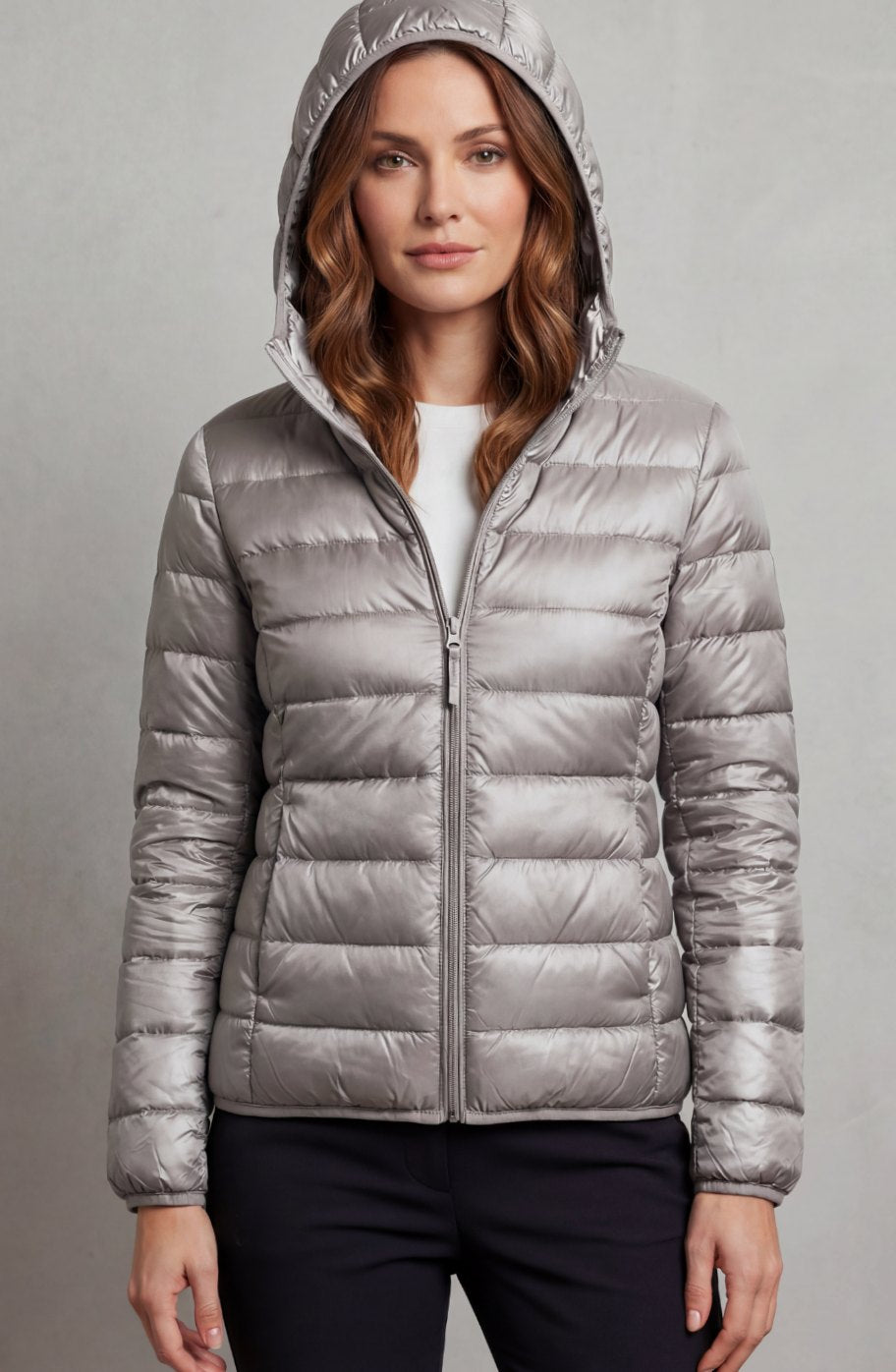 Women's Lightweight Packable Hooded Puffer Jacket