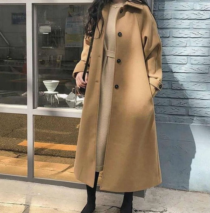 Women's Longline Belted Wool-Blend Wrap Coat