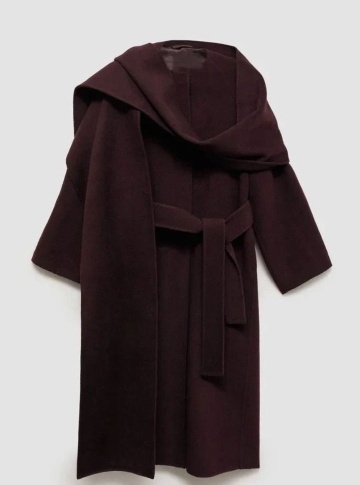 Women's Longline Wool Blend Wrap Winter Coat