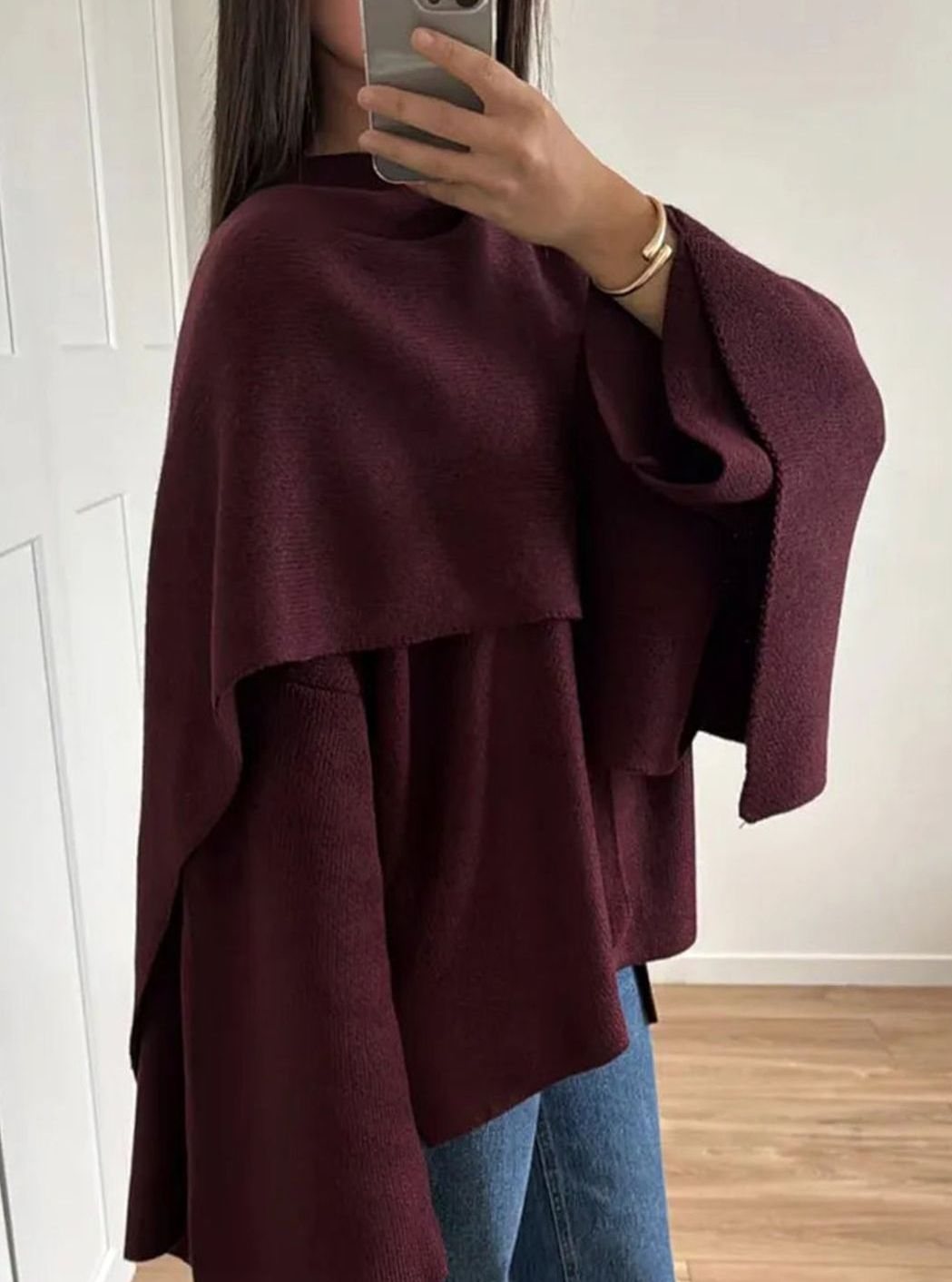 Women's Longline Wool Blend Wrap Winter Coat
