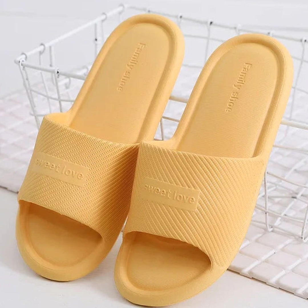 Women's Non-Slip Lightweight EVA Slide Slippers - Yellow