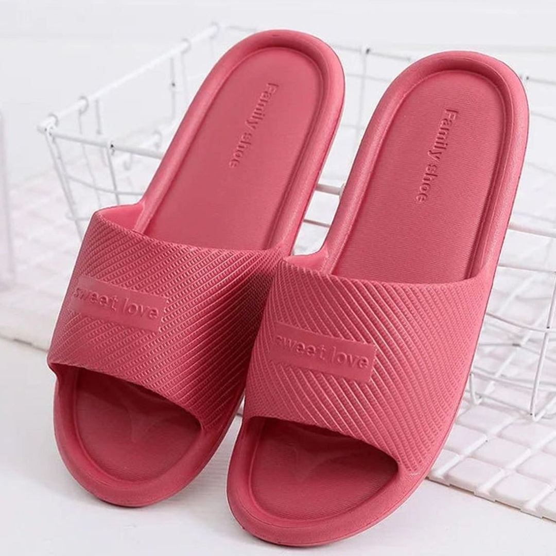 Women's Non-Slip Lightweight EVA Slide Slippers - Red