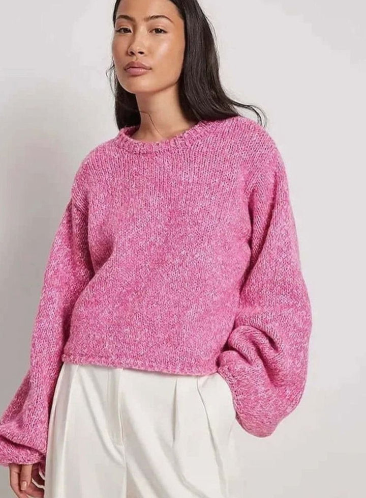 Women's Open-Back Drawstring Knit Crop Jumper