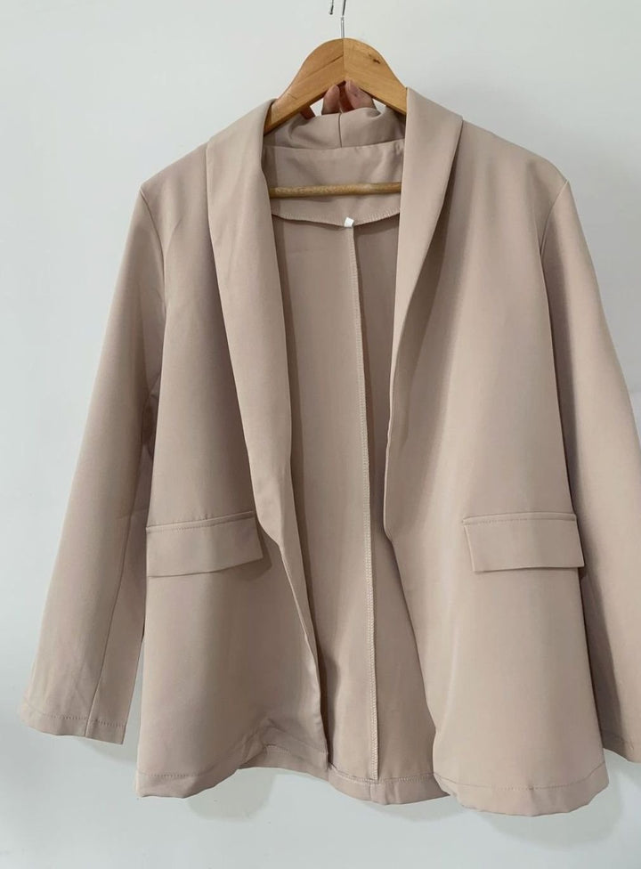 Women's Open-Front Long-Line Office Blazer Jacket
