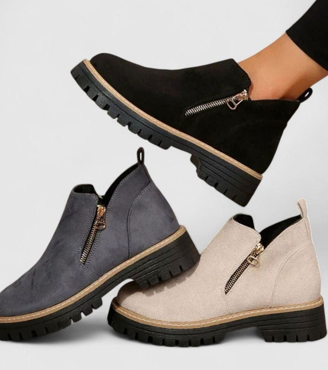 Women's Orthopedic Arch-Support Side-Zip Ankle Boots
