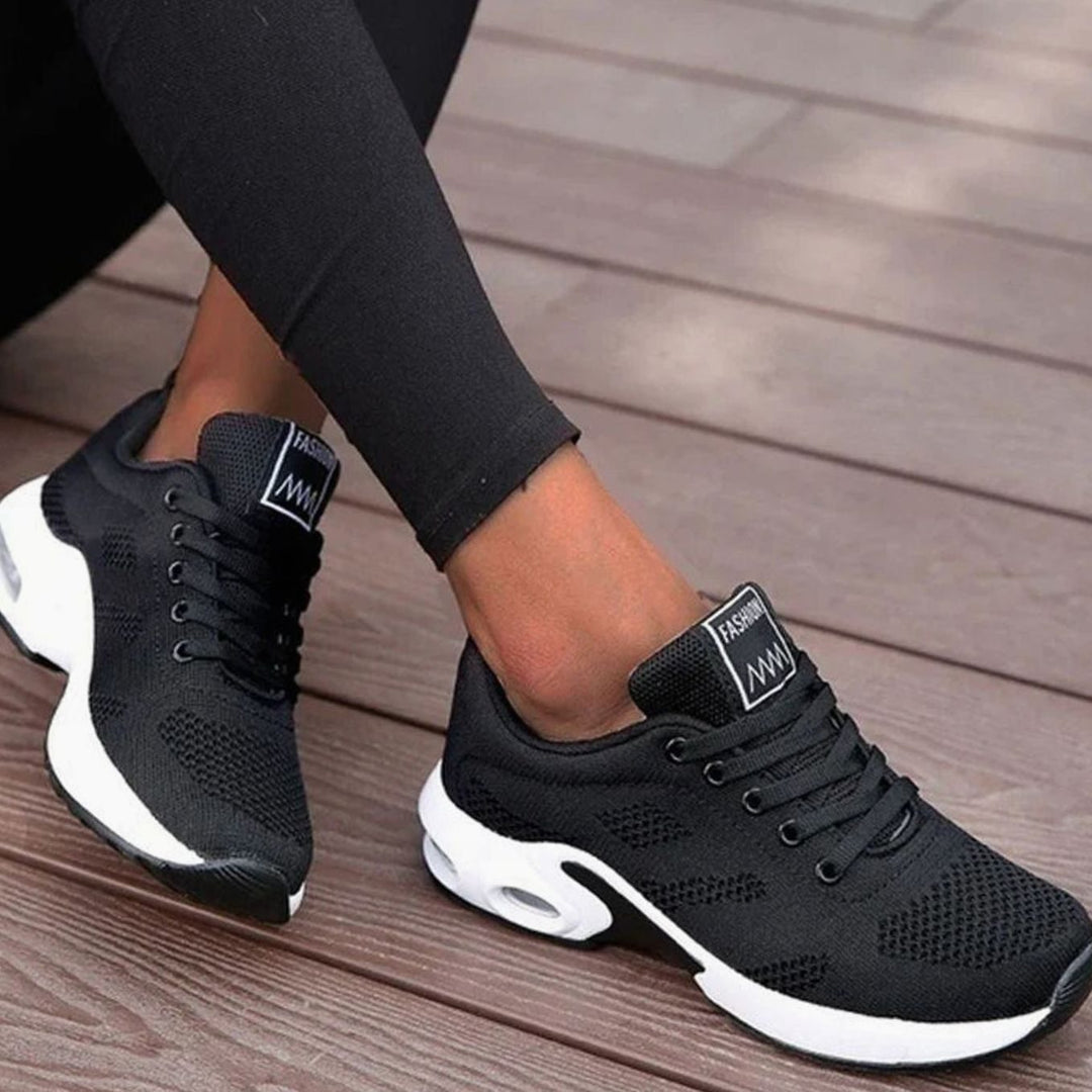 Women's Orthopedic Breathable Mesh Lace-Up Platform Trainers