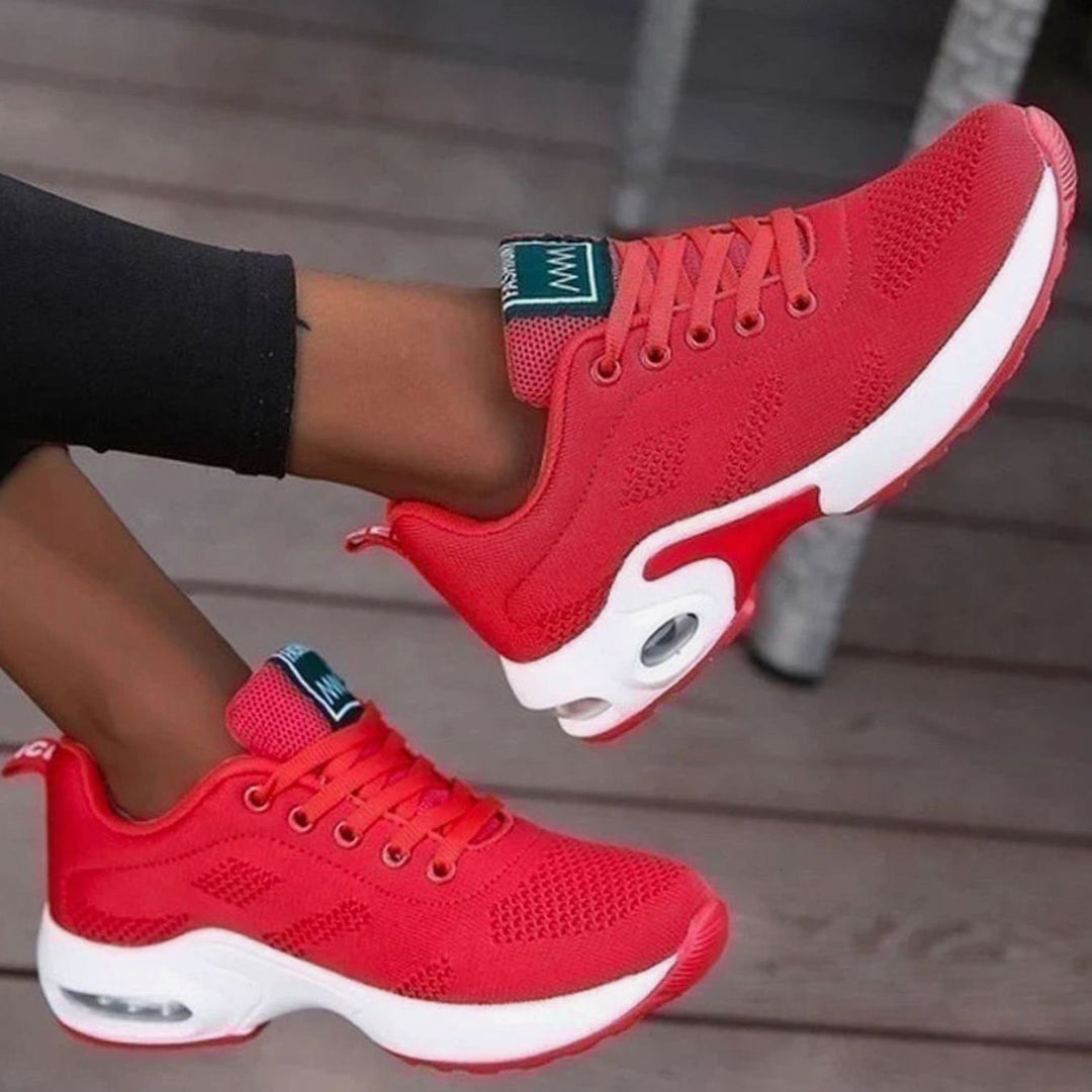 Women's Orthopedic Breathable Mesh Lace-Up Platform Trainers