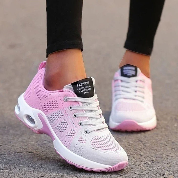 Women's Orthopedic Breathable Mesh Lace-Up Platform Trainers