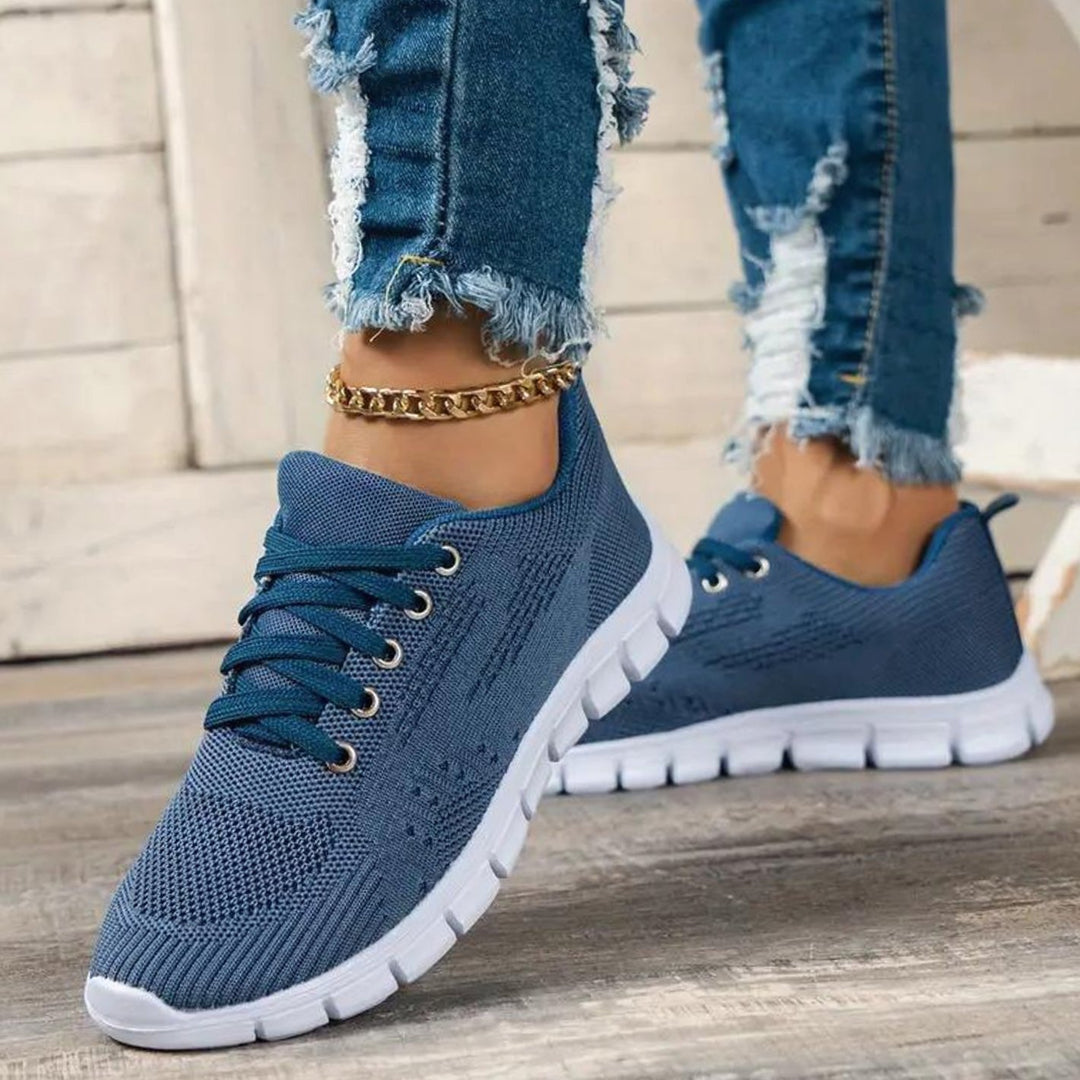 Women's Orthopedic Breathable Mesh Lace-Up Trainers