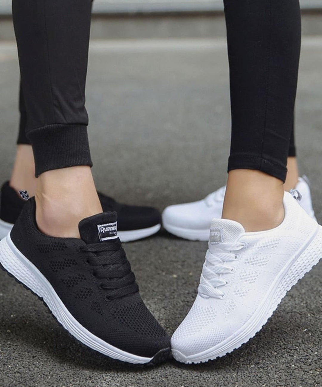 Women's Orthopedic Gel-Cushioned Lace-Up Knit Trainers