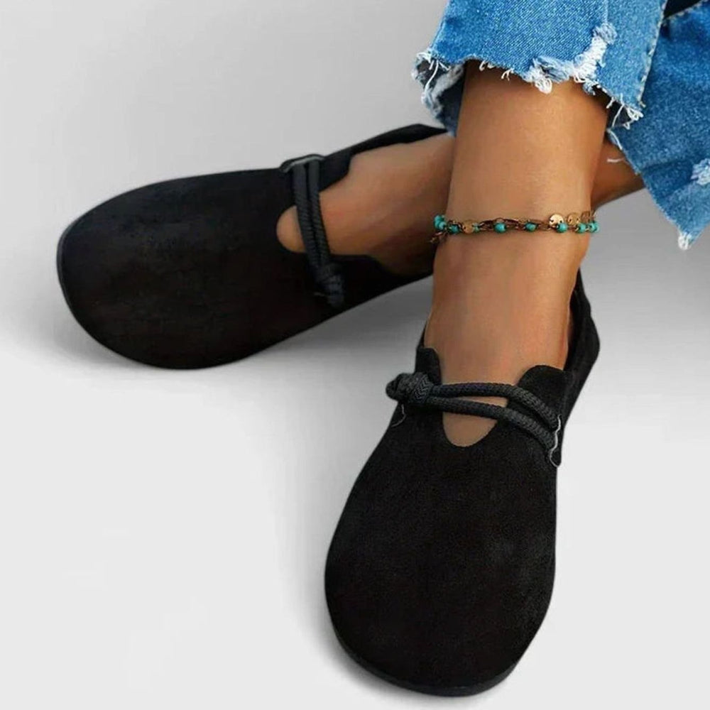 Women's Orthopedic Rope-Strap Suede Flat Loafers