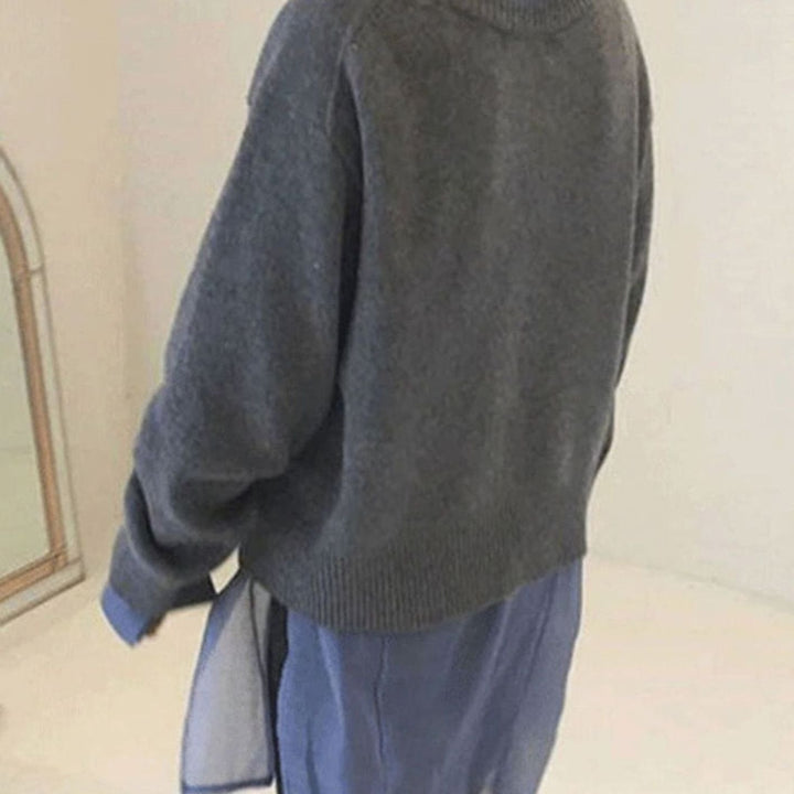 Women's Oversized Button-Front Knit Cardigan