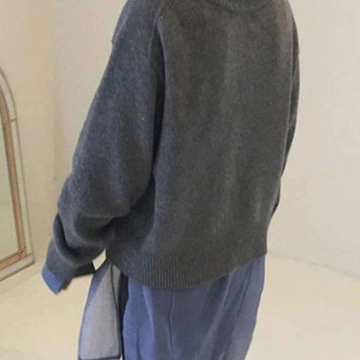 Women's Oversized Button-Front Knit Cardigan, Taupe