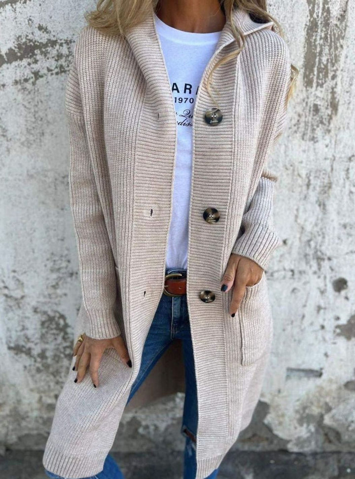 Women's Oversized Chunky Knit Hooded Long Cardigan