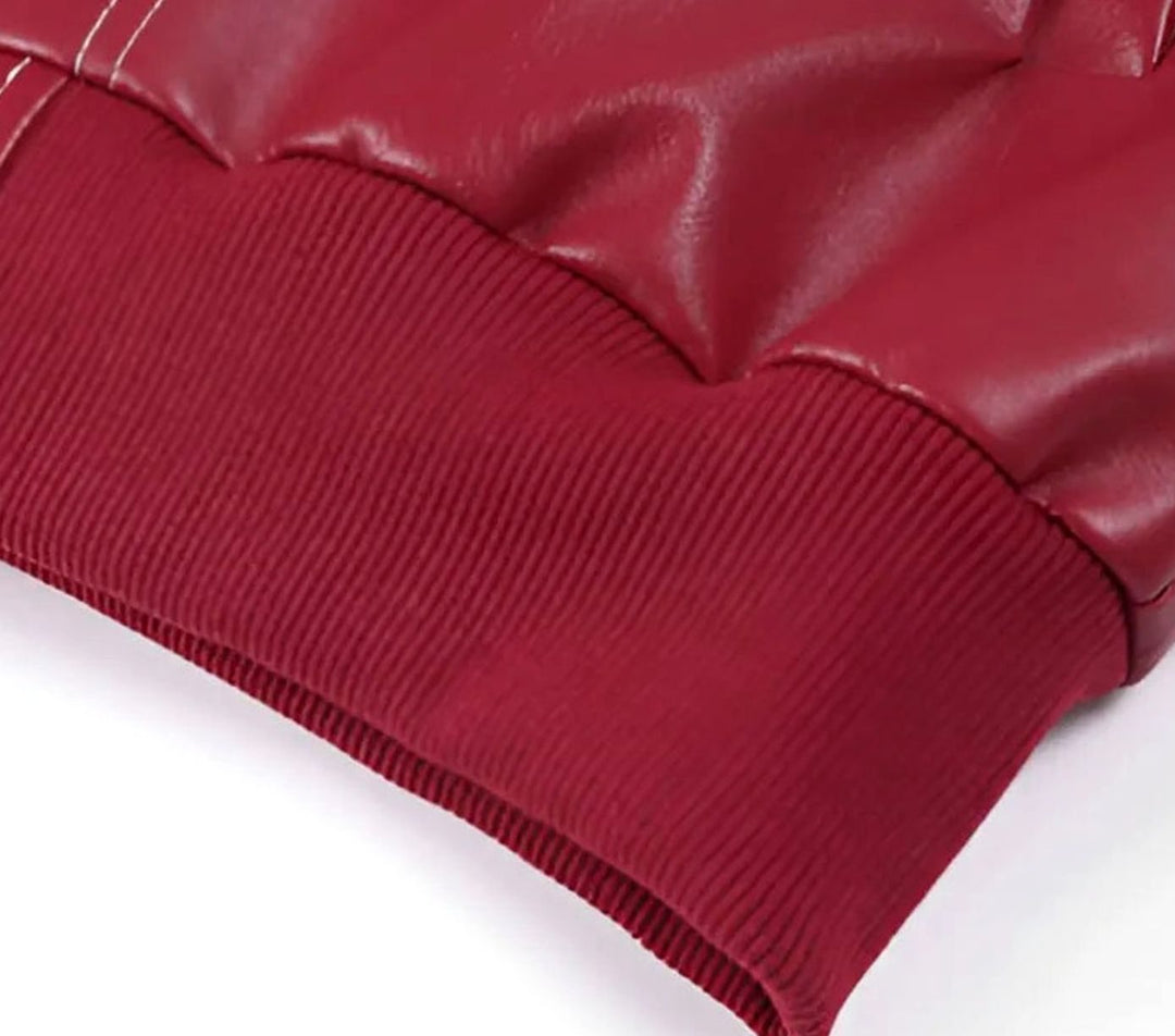 Women's Oversized Faux Leather Biker Jacket