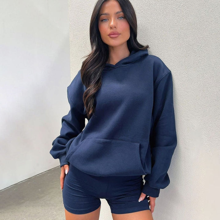 Women's Oversized Fleece Hoodie Kangaroo Pocket Pullover