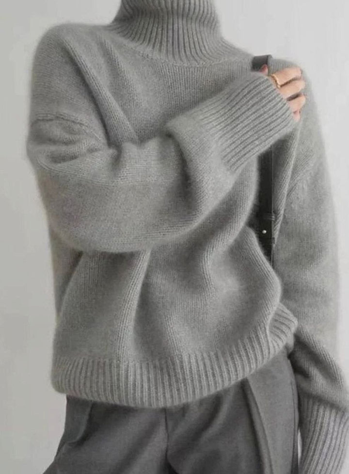 Women's Oversized Roll Neck Soft Knit Jumper