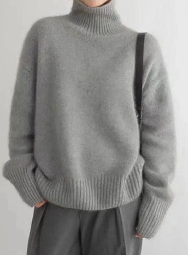 Women's Oversized Roll Neck Soft Knit Jumper
