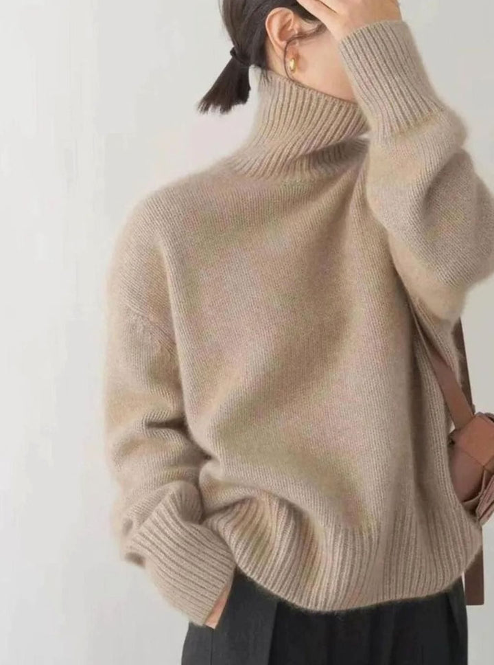 Women's Oversized Roll Neck Soft Knit Jumper