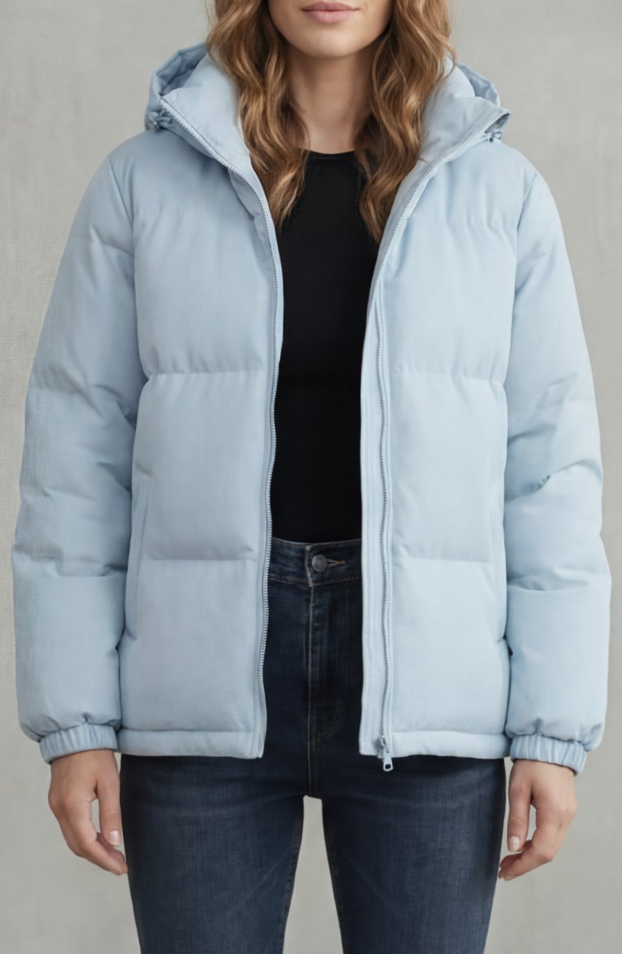 Women's Quilted Hooded Puffer Jacket Winter Coat