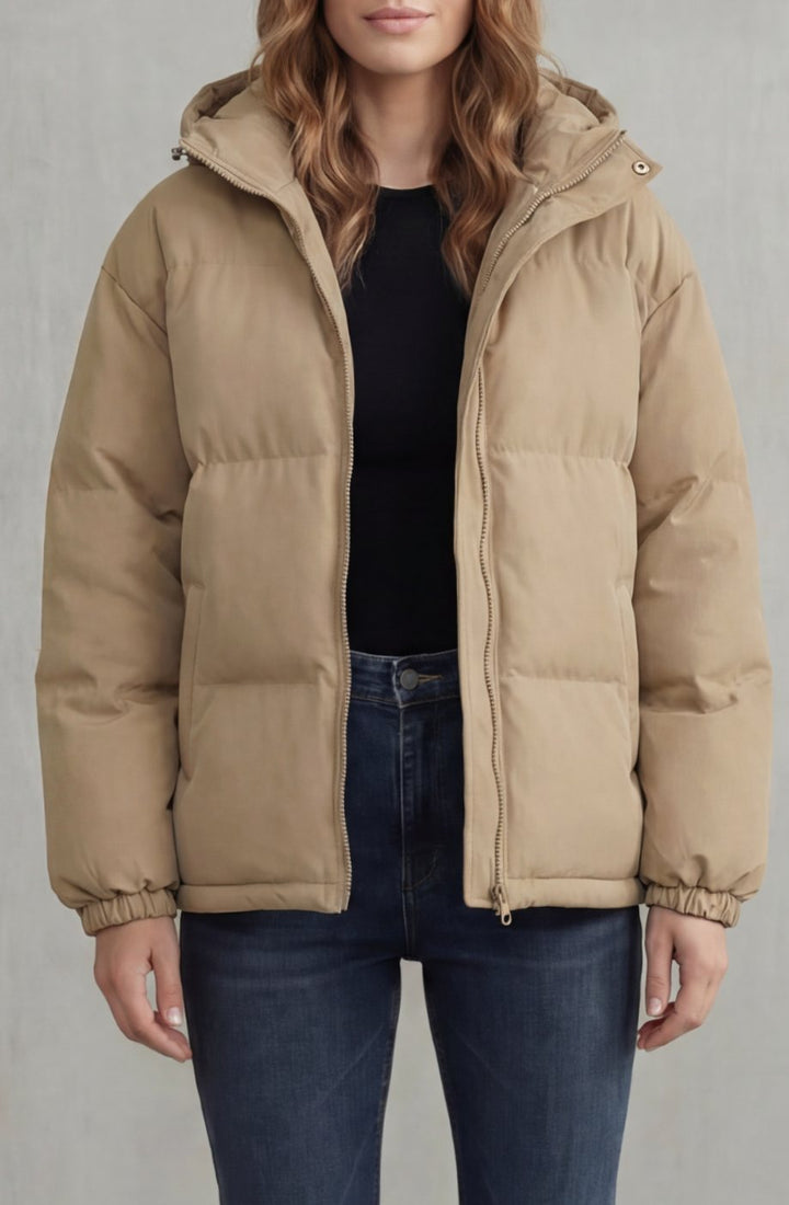 Women's Quilted Hooded Puffer Jacket Winter Coat