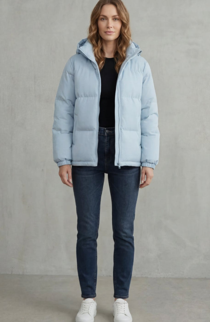 Women's Quilted Hooded Puffer Jacket Winter Coat