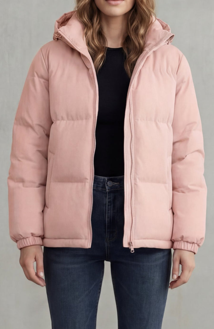 Women's Quilted Hooded Puffer Jacket Winter Coat