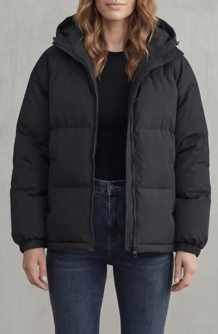 Women's Quilted Hooded Puffer Jacket Winter Coat