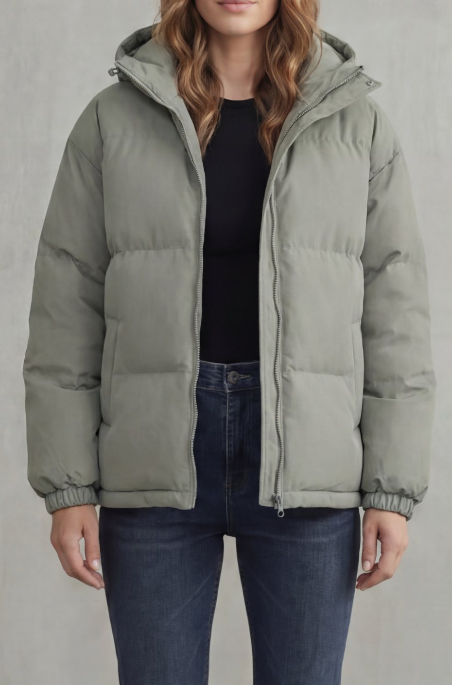 Women's Quilted Hooded Puffer Jacket Winter Coat