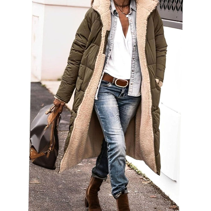 Women's Reversible Teddy-Lined Long Padded Winter Coat