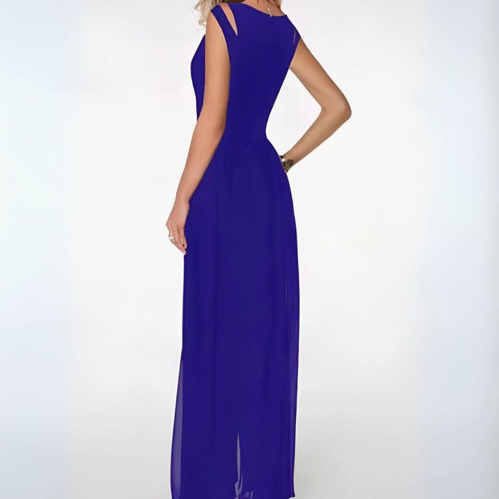 Women's Sleeveless Wide-Leg Chiffon Jumpsuit