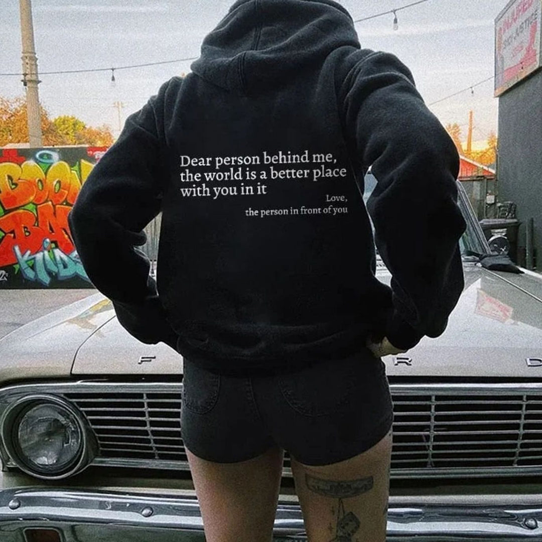 Women's Slogan Graphic Pullover Hoodie Fleece Sweatshirt