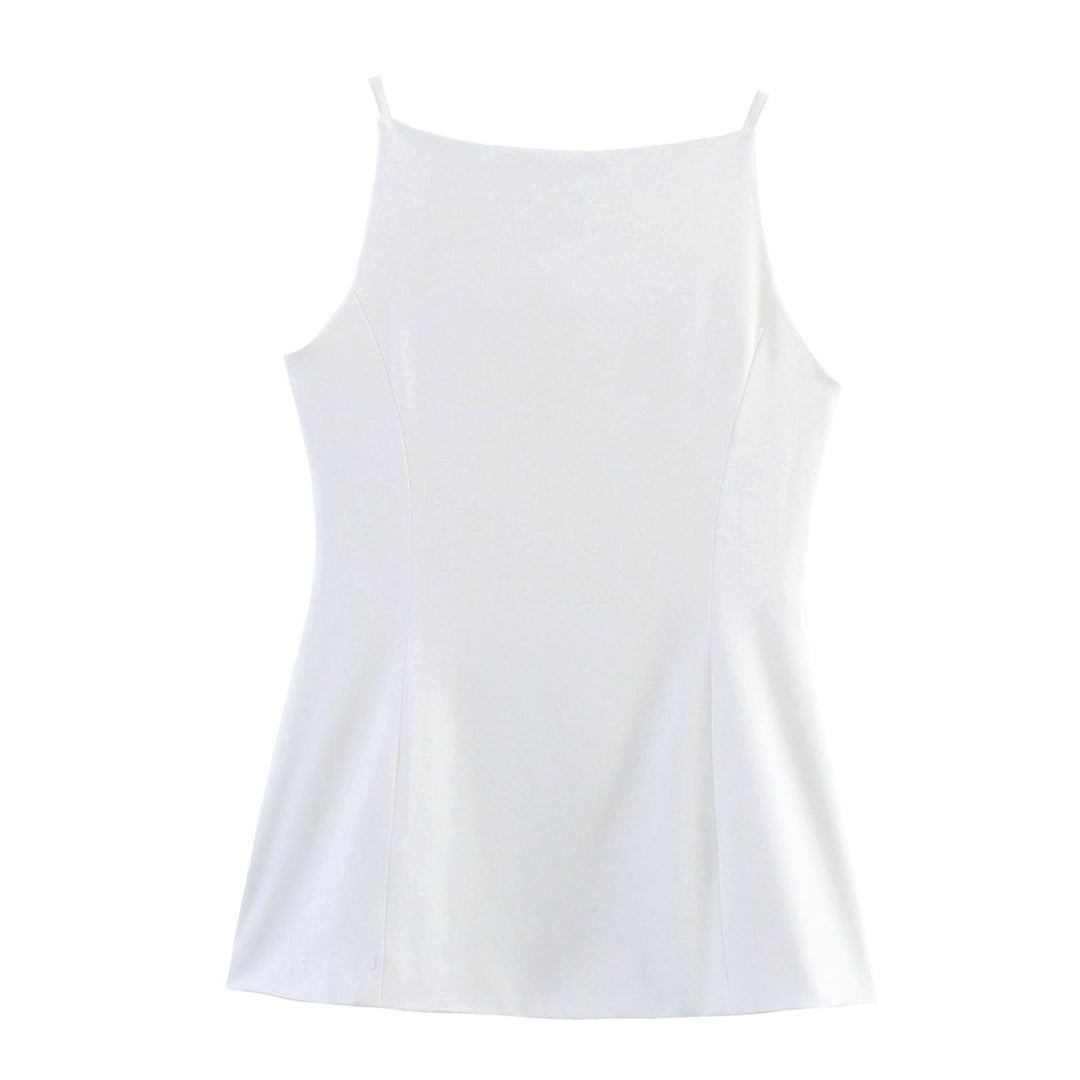 Women's Tailored Button-Front Sleeveless Blazer Vest