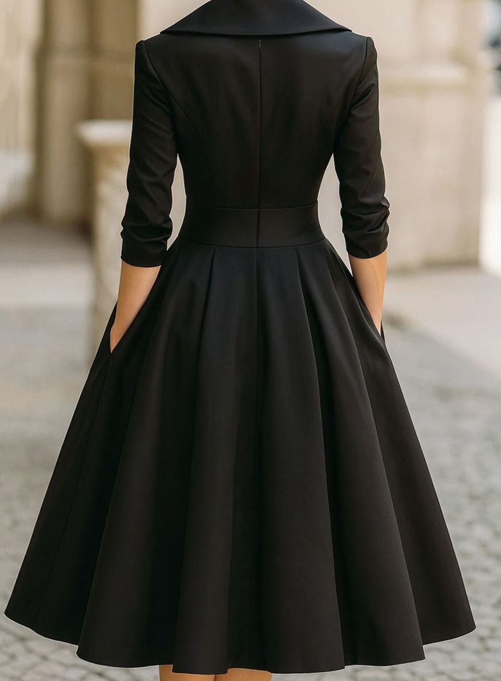 Women's V-Neck Wrap Bodice Full-Skirt Formal Evening Dress