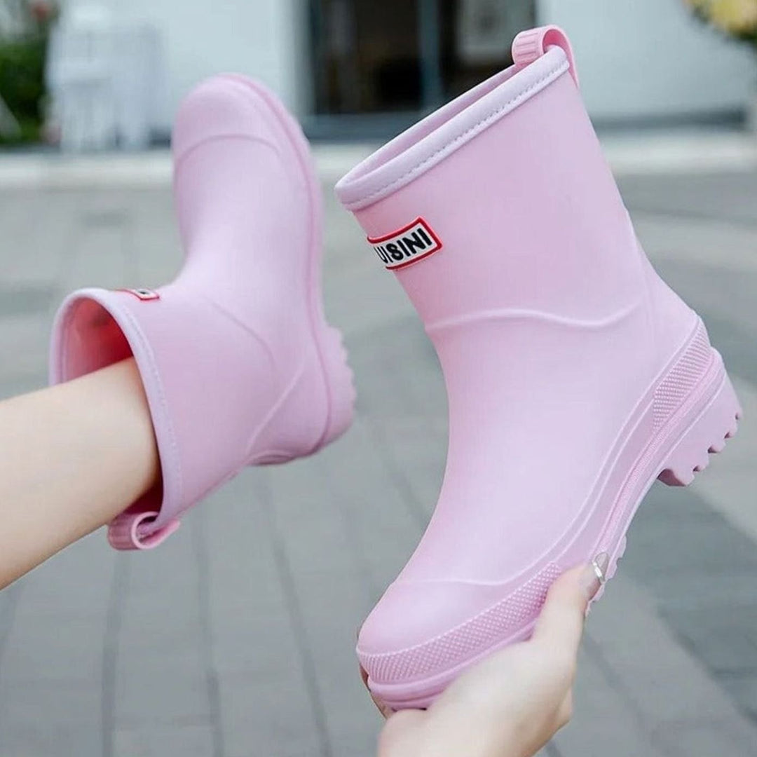 Women's Waterproof Pull-On PVC Ankle Rain Wellies