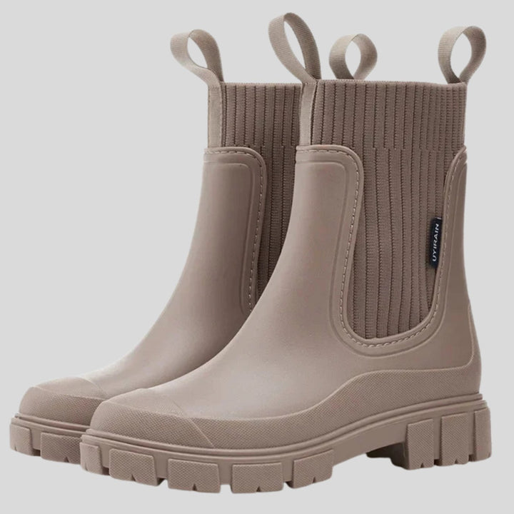 Women's Waterproof Slip-On Chelsea Ankle Boots - Taupe