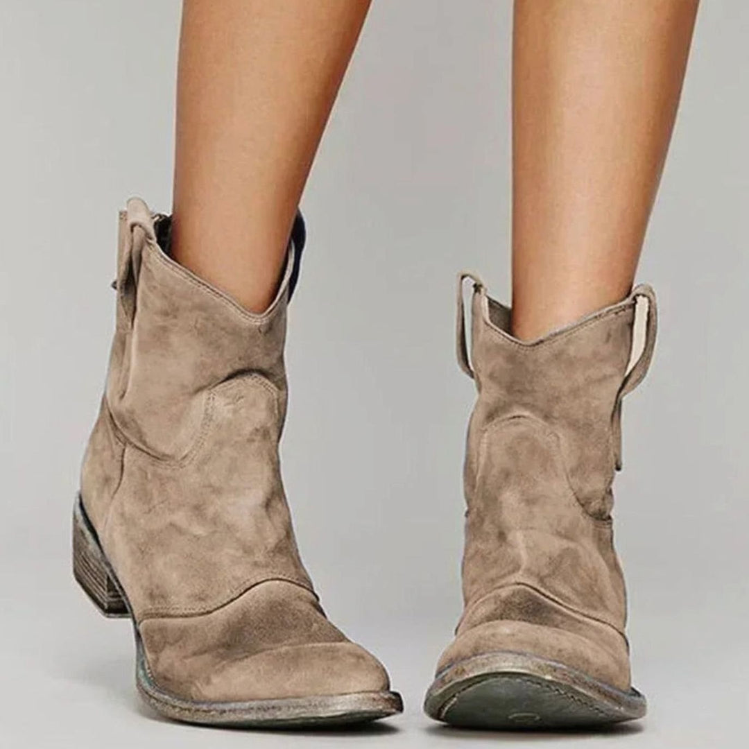 Women's Western Fashion Cowboy Ankle Boots Low Heel