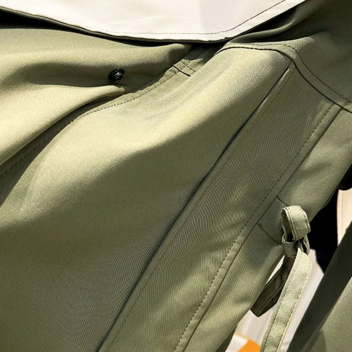 Women's Windproof Double-Layer Zip-Button Oversized Jacket