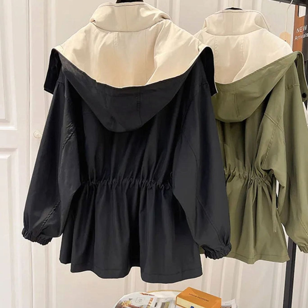 Women's Windproof Double-Layer Zip-Button Oversized Jacket