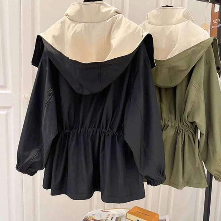Women's Windproof Double-Layer Zip-Button Oversized Jacket