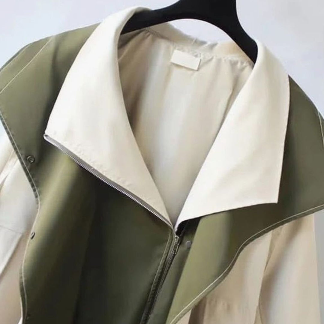 Women's Windproof Double-Layer Zip-Button Oversized Jacket