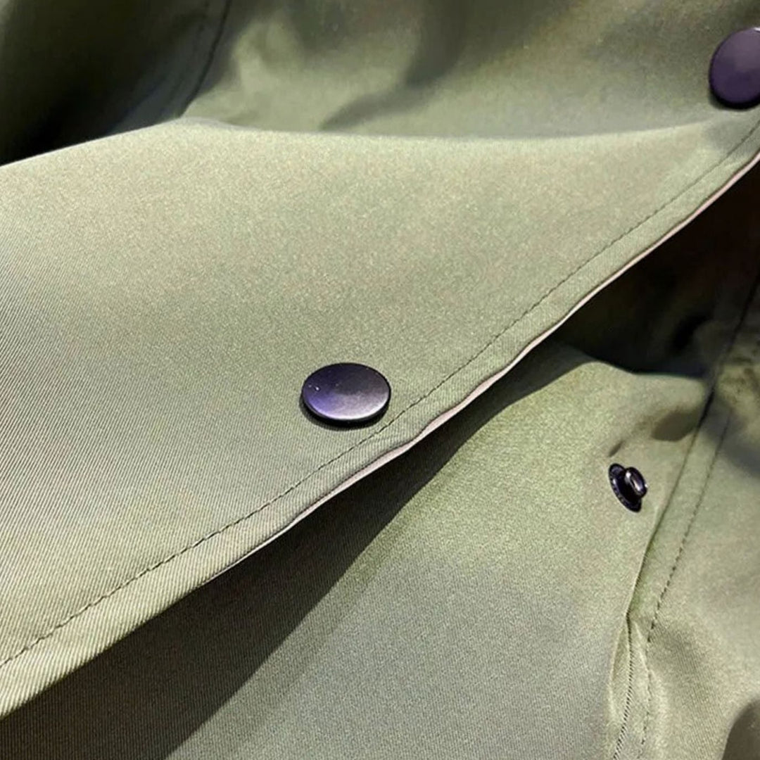 Women's Windproof Double-Layer Zip-Button Oversized Jacket