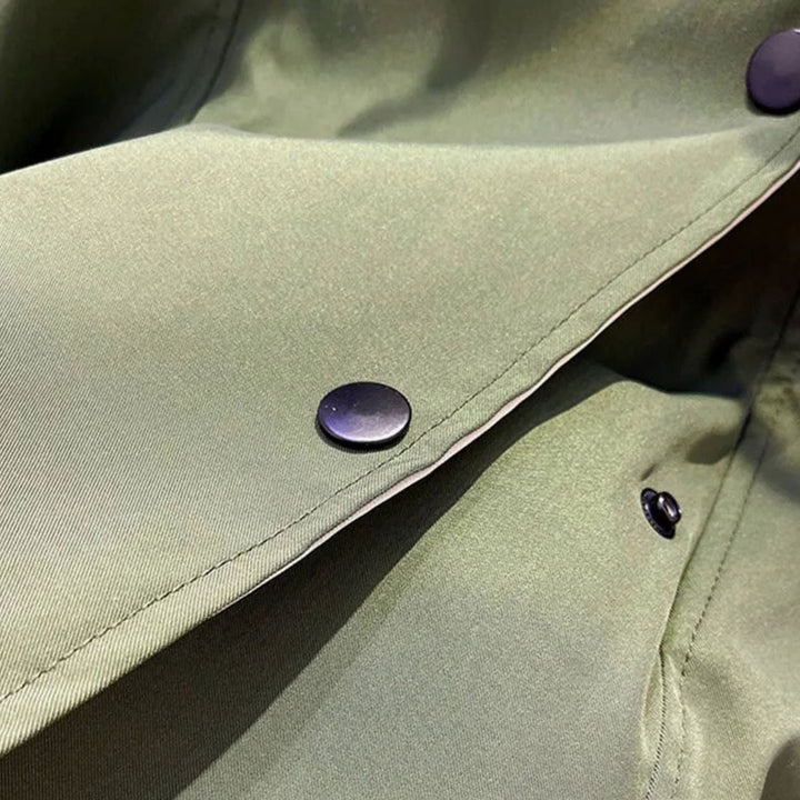 Women's Windproof Double-Layer Zip-Button Oversized Jacket